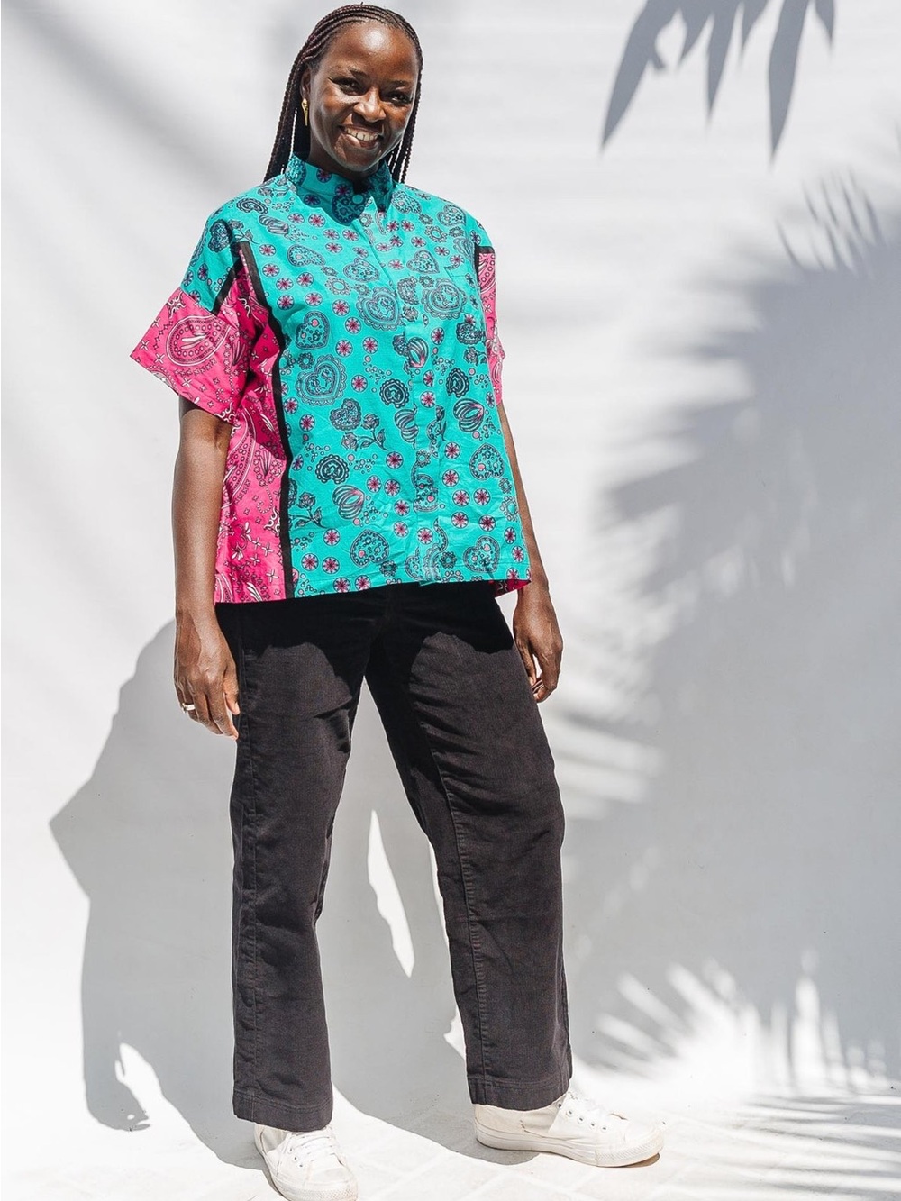 Zuri Tiwi Short Sleeved Shirt Size M‎
